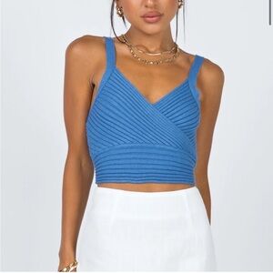 Princess Polly Arlene Top Blue Size S/M